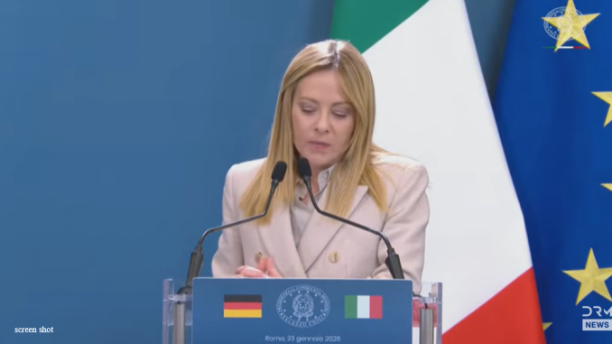 Giorgia Meloni Italian PM since October